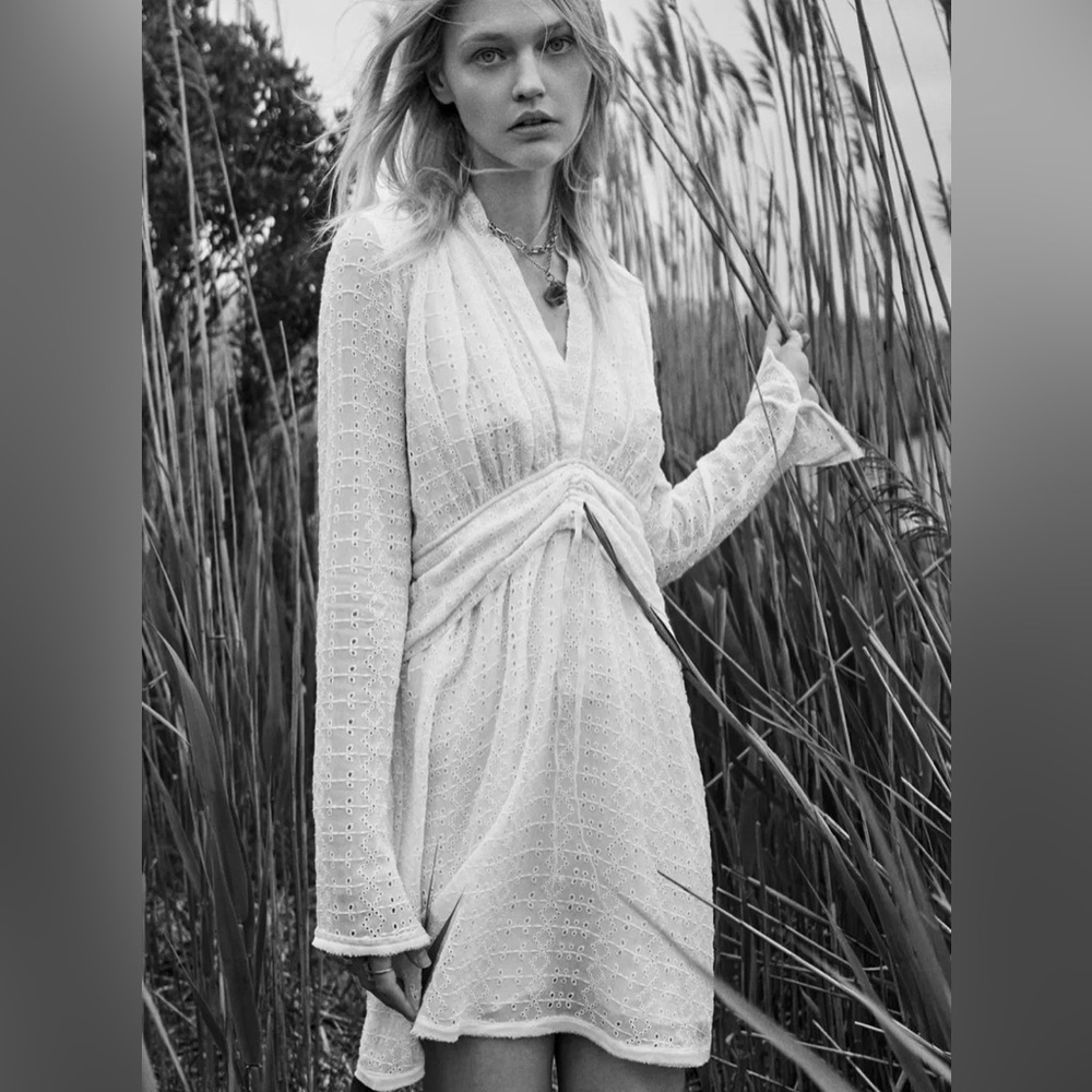 Zara Limited Edition White Embroidered Eyelet Dress